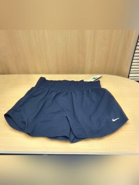 Nike One Women's Dri-FIT Mid-Rise 3" Brief-Lined Shorts Size XL  Blue